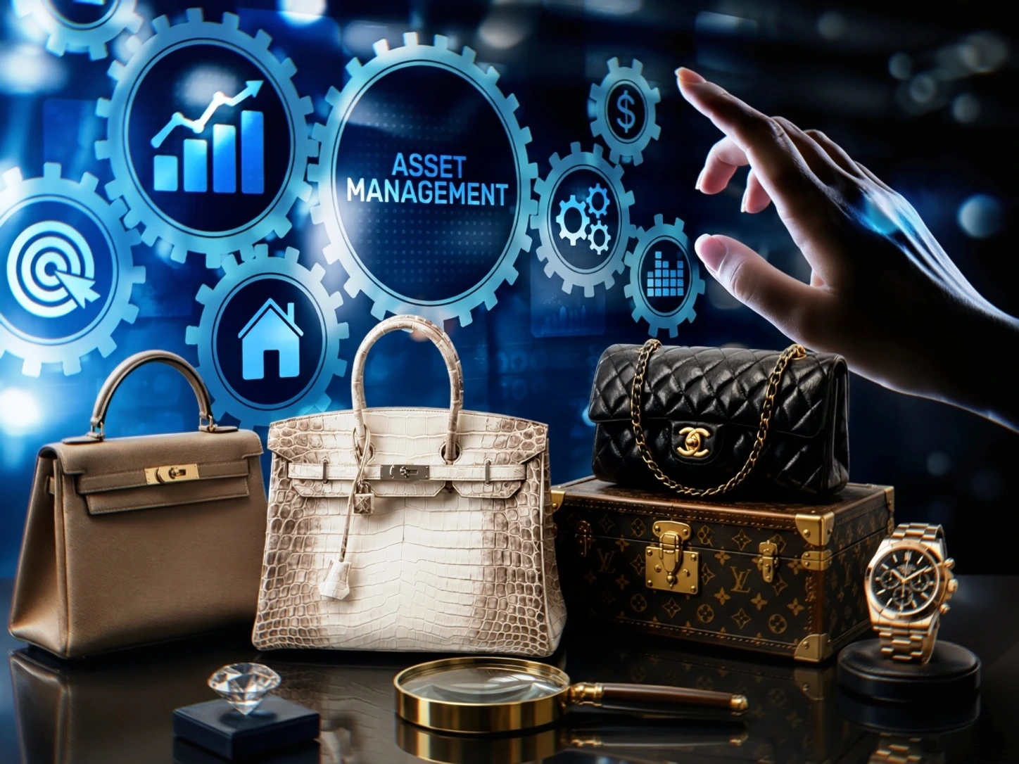 Digital authentication and AI governance of luxury assets